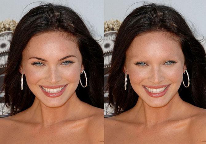 有无眉毛对比图