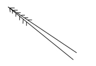 单向双侧倒勾线示意图